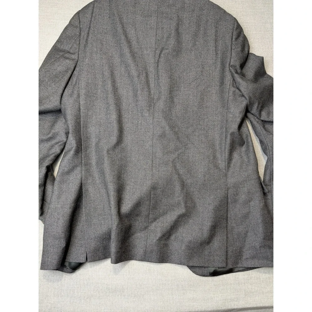 Calvin Klein‎ Mens XL Gray Nailhead 100% Wool 2-Button Suit Jacket Blazer